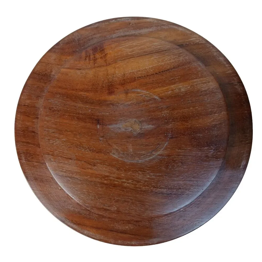 Wooden Box Hand Turned Marquetry Inlaid Various Woods Round Jewelry Storage